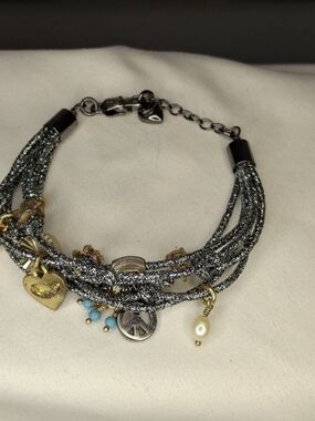 Y2k Juicy Couture Multi-strand charm Bracelet